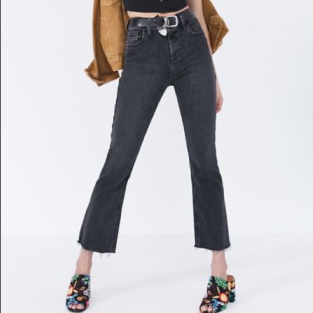 BDG Kick Flare High Rise Cropped Jeans